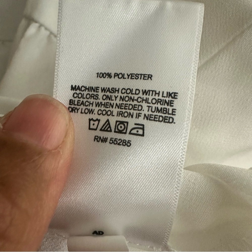 Express White V-Neck Peplum Blouse - Picture 4 of 4